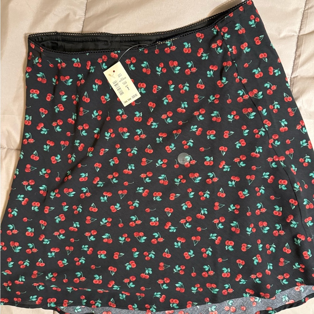 Aeropostale Black Skirt with Cherry Print
